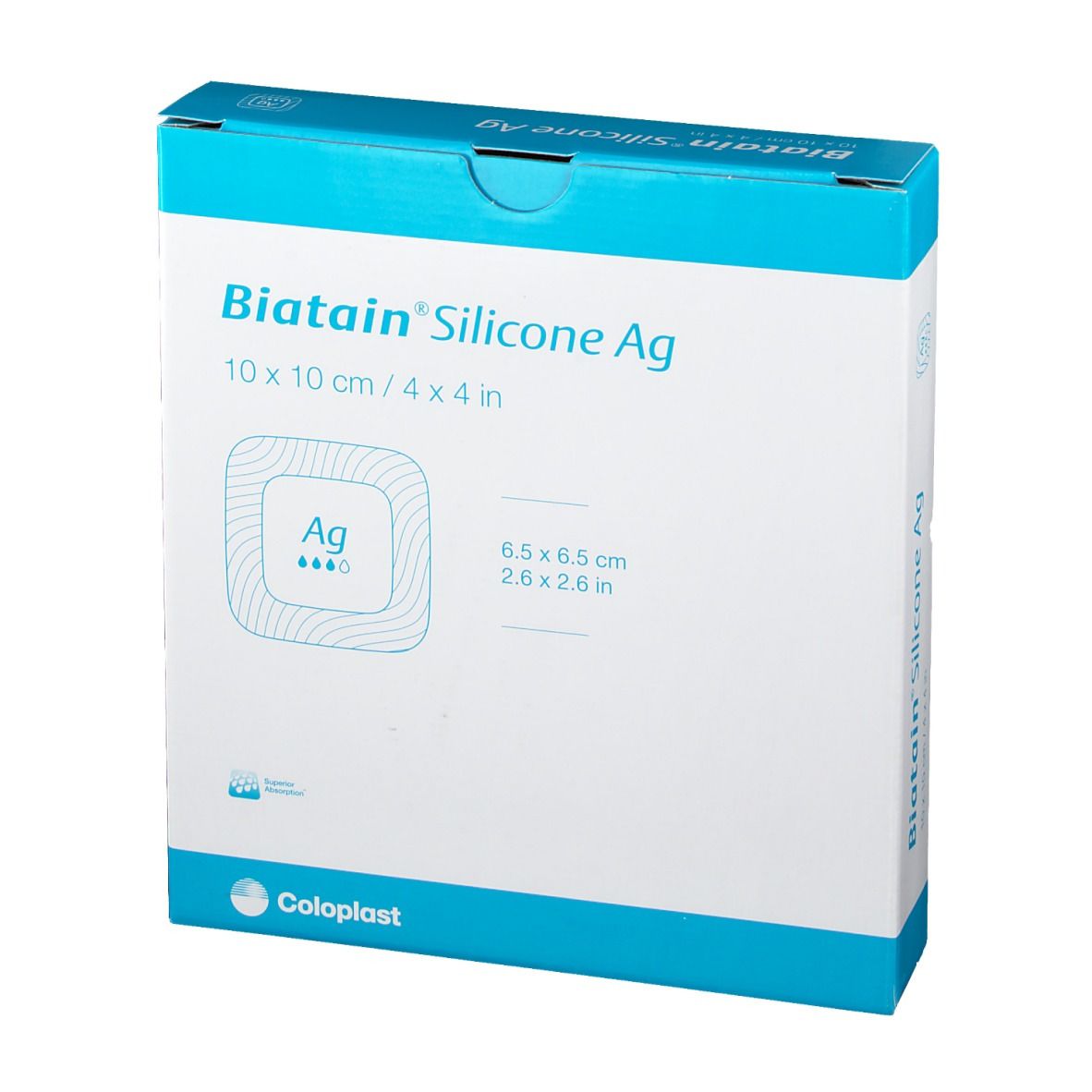 Coloplast Biatain® Silicone Ag 10 x 10 cm