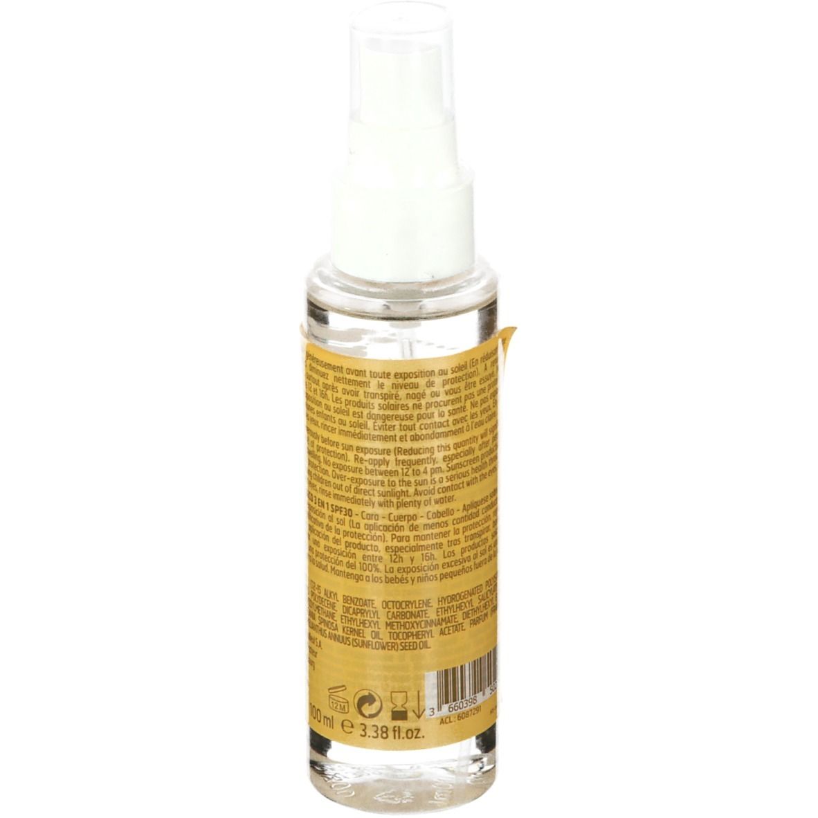 Hyseke BIORGA Huile Sèche Solaire 3 en 1 SPF30