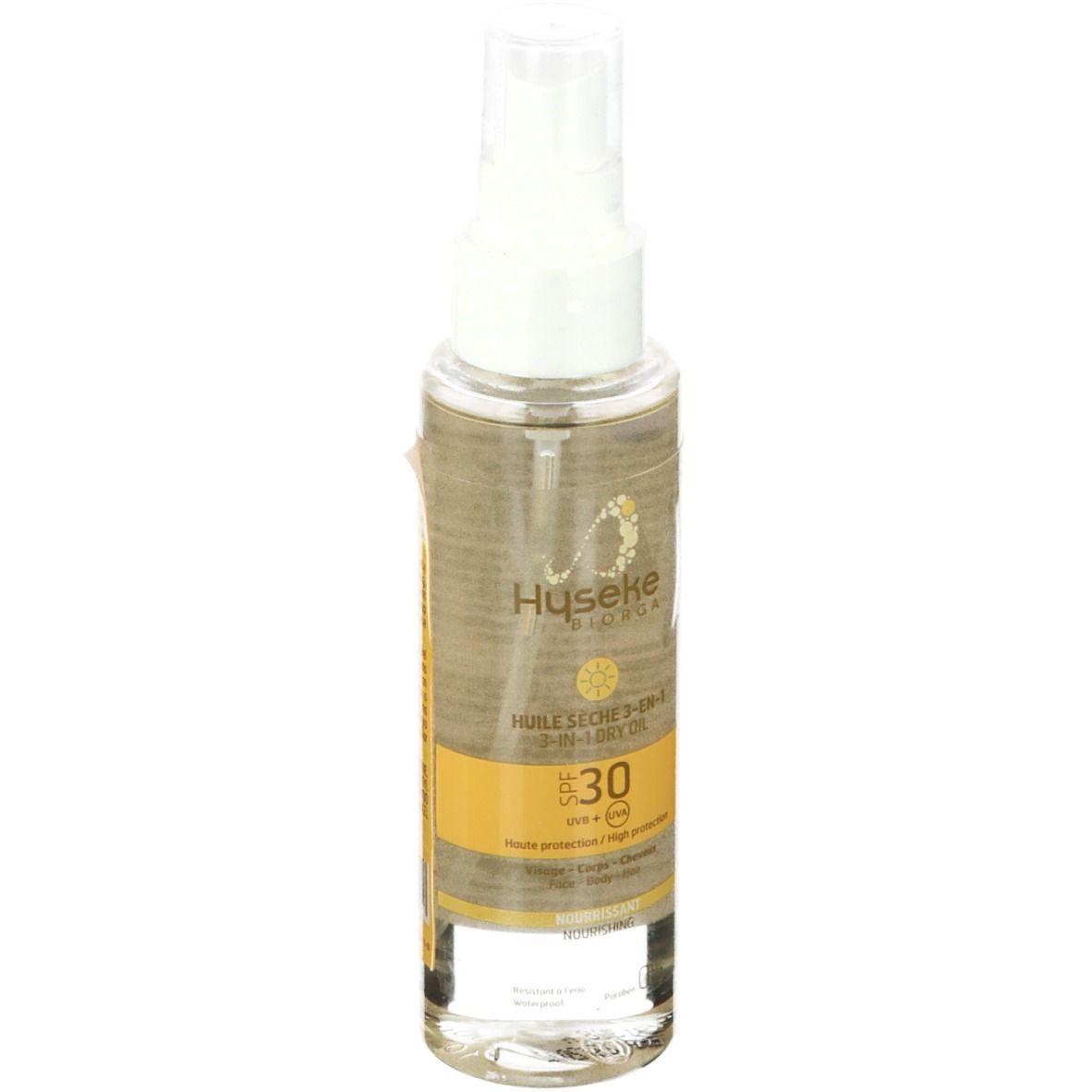 Hyseke BIORGA Huile Sèche Solaire 3 en 1 SPF30