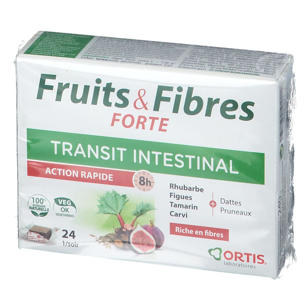 ORTIS® Fruits & Fibres Forte Transit intestinal 24 cubes