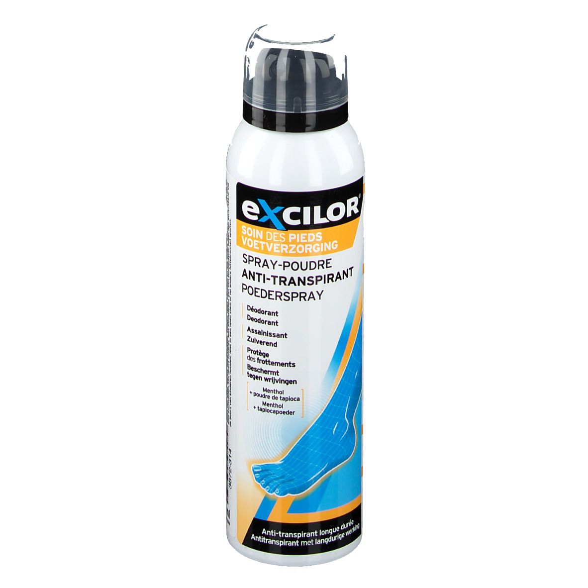 eXcilor® Soin des pieds Spray-poudre anti-transpirant