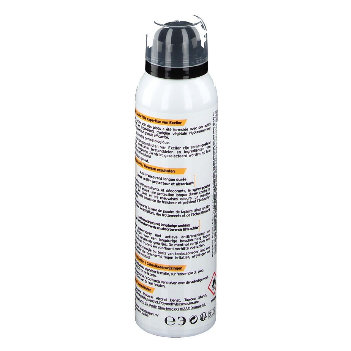 eXcilor® Soin des pieds Spray-poudre anti-transpirant