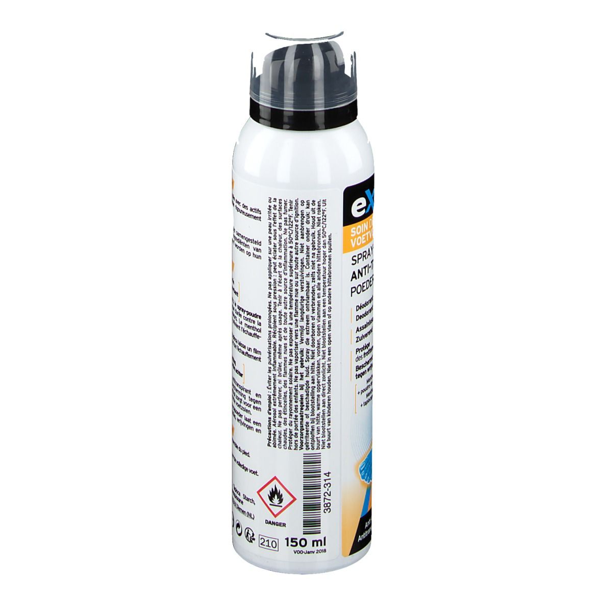 eXcilor® Soin des pieds Spray-poudre anti-transpirant