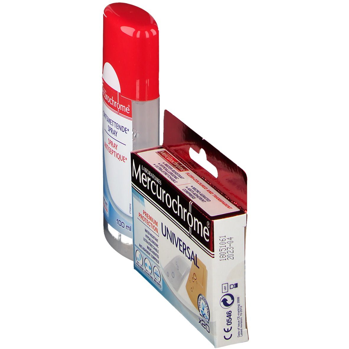 Mercurochrome® Spray Antiseptique + Universal Pansements Premium Protection