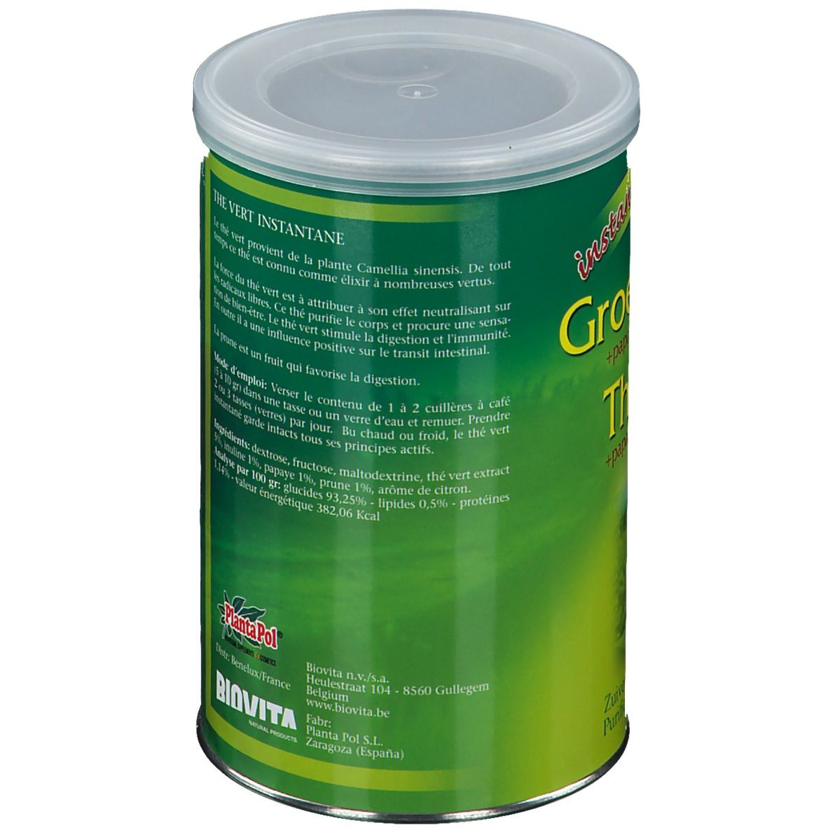 PlantaPol® Thé vert + papaye + prune + inuline