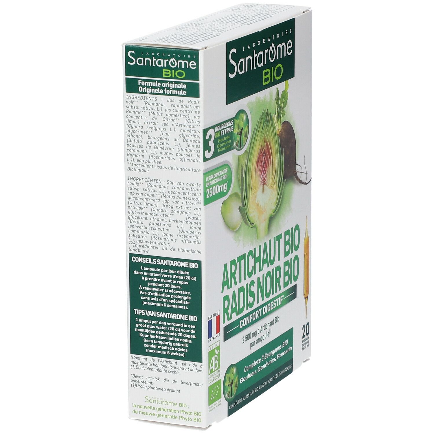 SANTAROME Bio Confort digestif Artichaut et radis noir