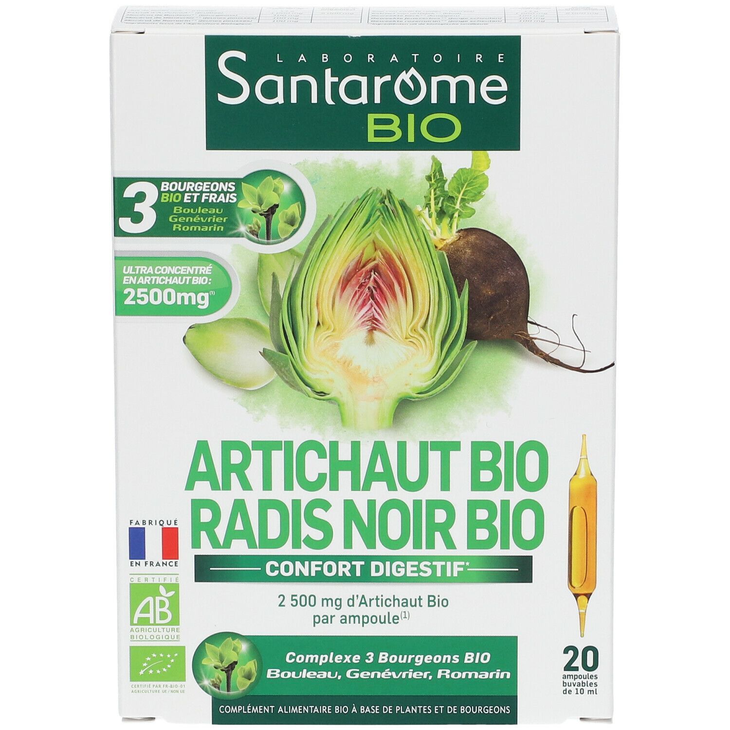 SANTAROME Bio Confort digestif Artichaut et radis noir