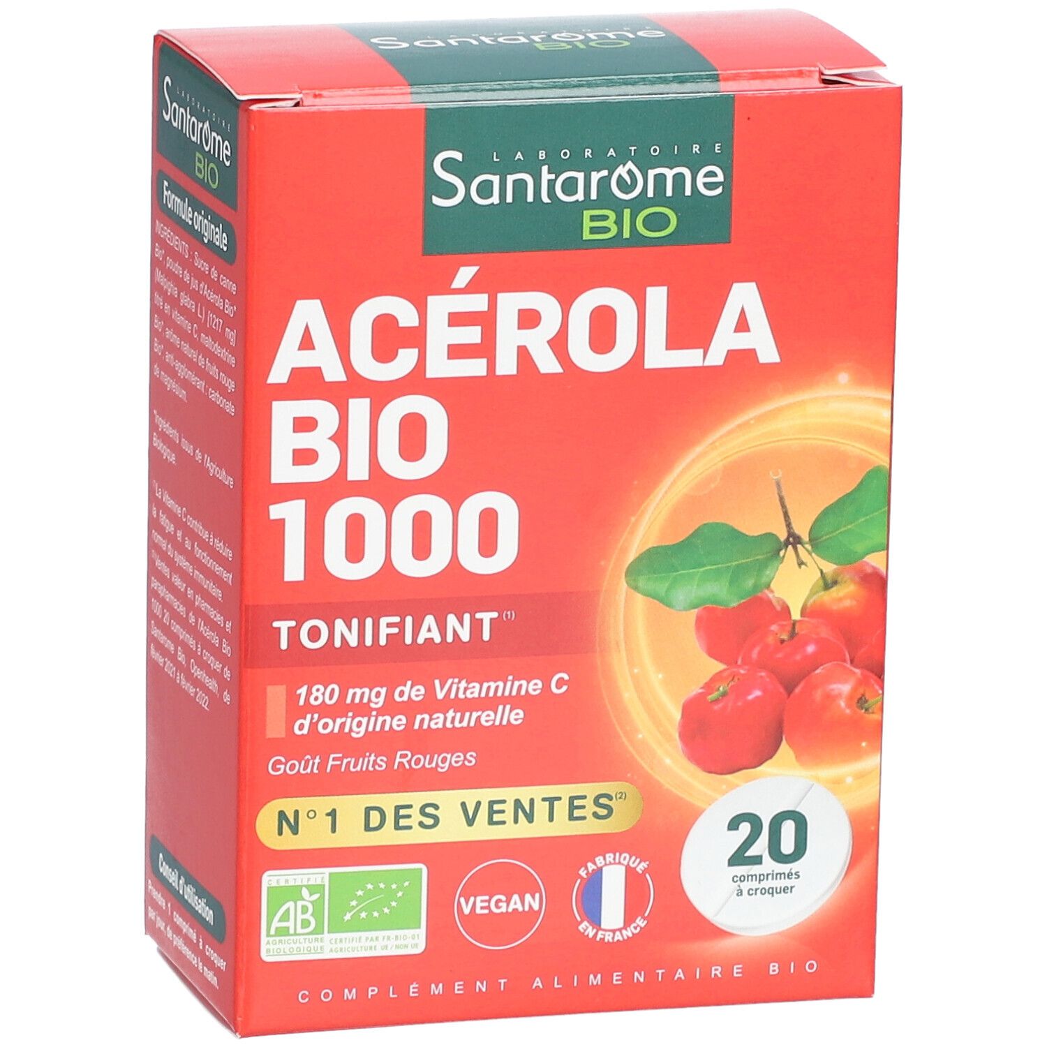 Santarome BIO Acérola Bio 1000 - 20 comprimés