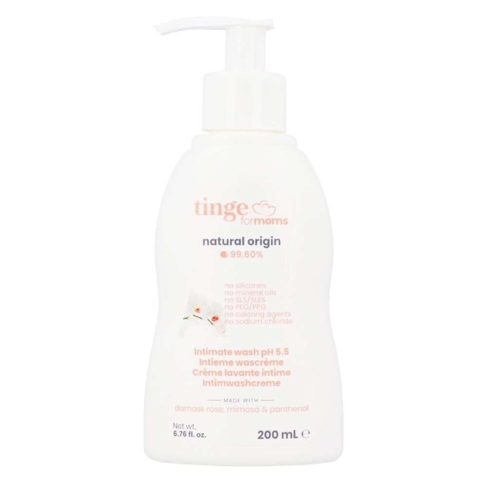 Tinge for Moms Crème lavante intime avec pompe, 200 ml.
