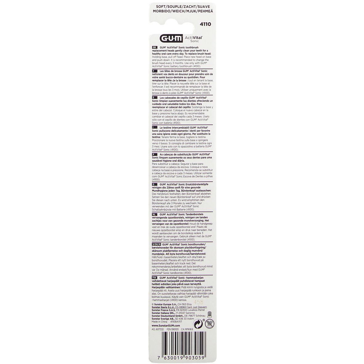 GUM® ActiVital® Sonic Brosse de recharge