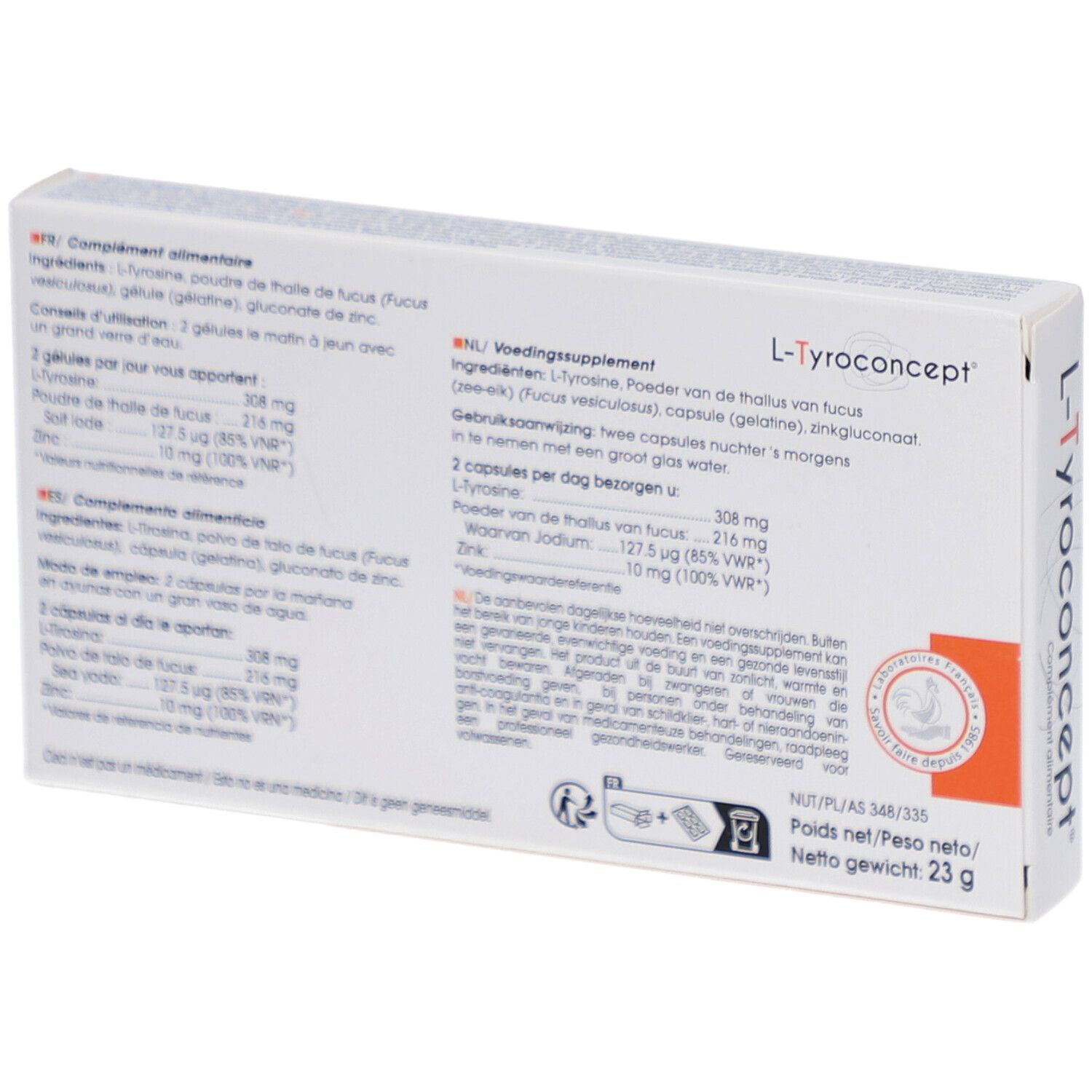 Laboratoires FENIOUX L-Tyroconcept® 300 mg Fonction thyroïdienne