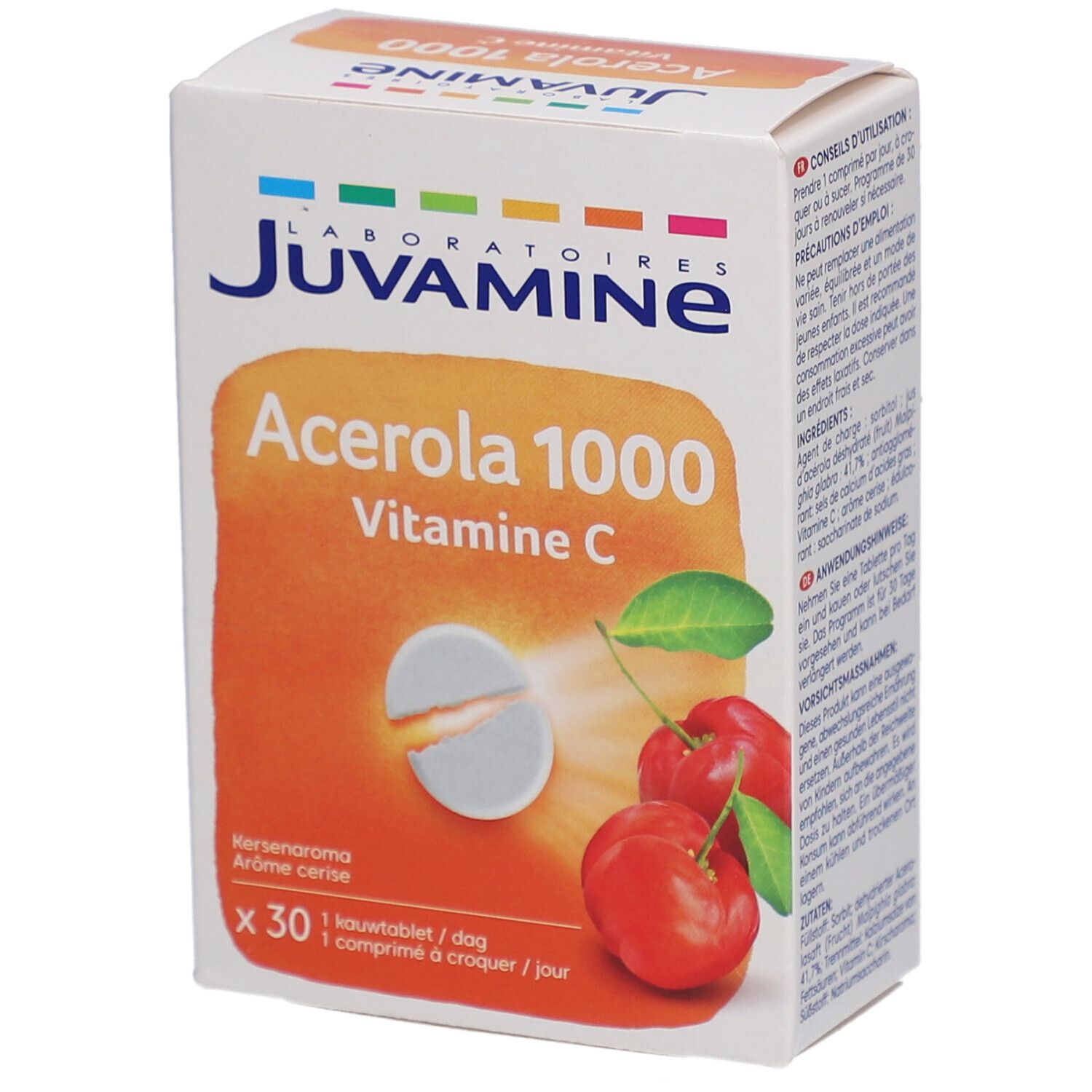 JUVAMINE Acérola 1000 Vitamine C Goût cerise