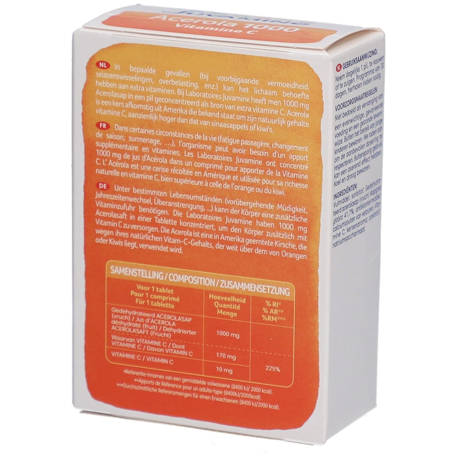 JUVAMINE Acérola 1000 Vitamine C Goût cerise