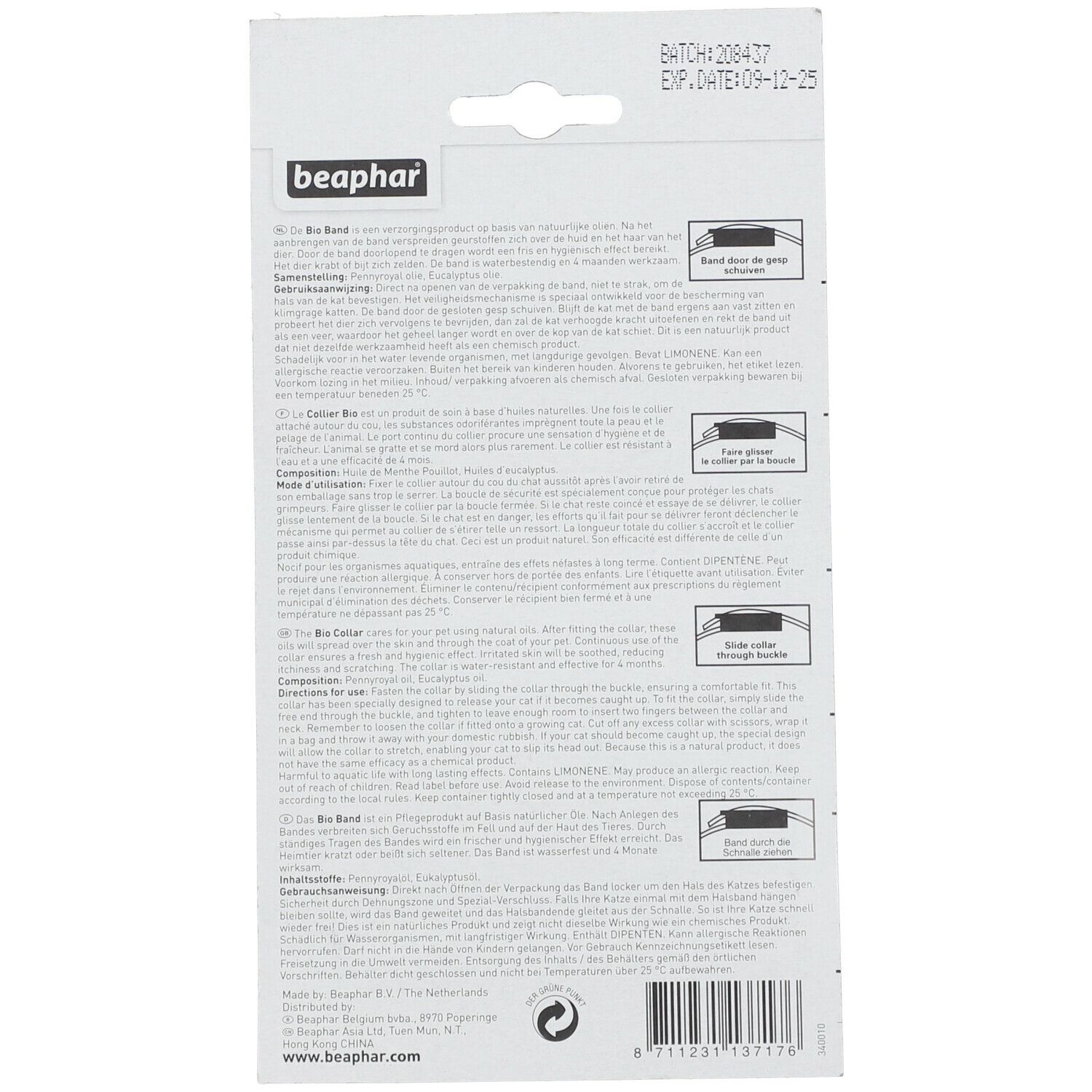 beaphar® VETO nature Collier Bio lavande Chat