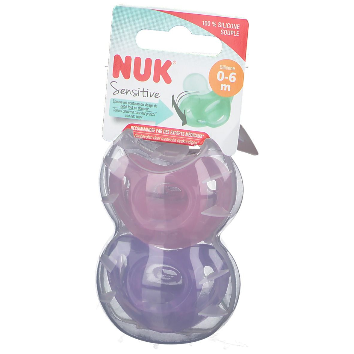 Sucette Nuk sensible taille 1 0-6 mois filles