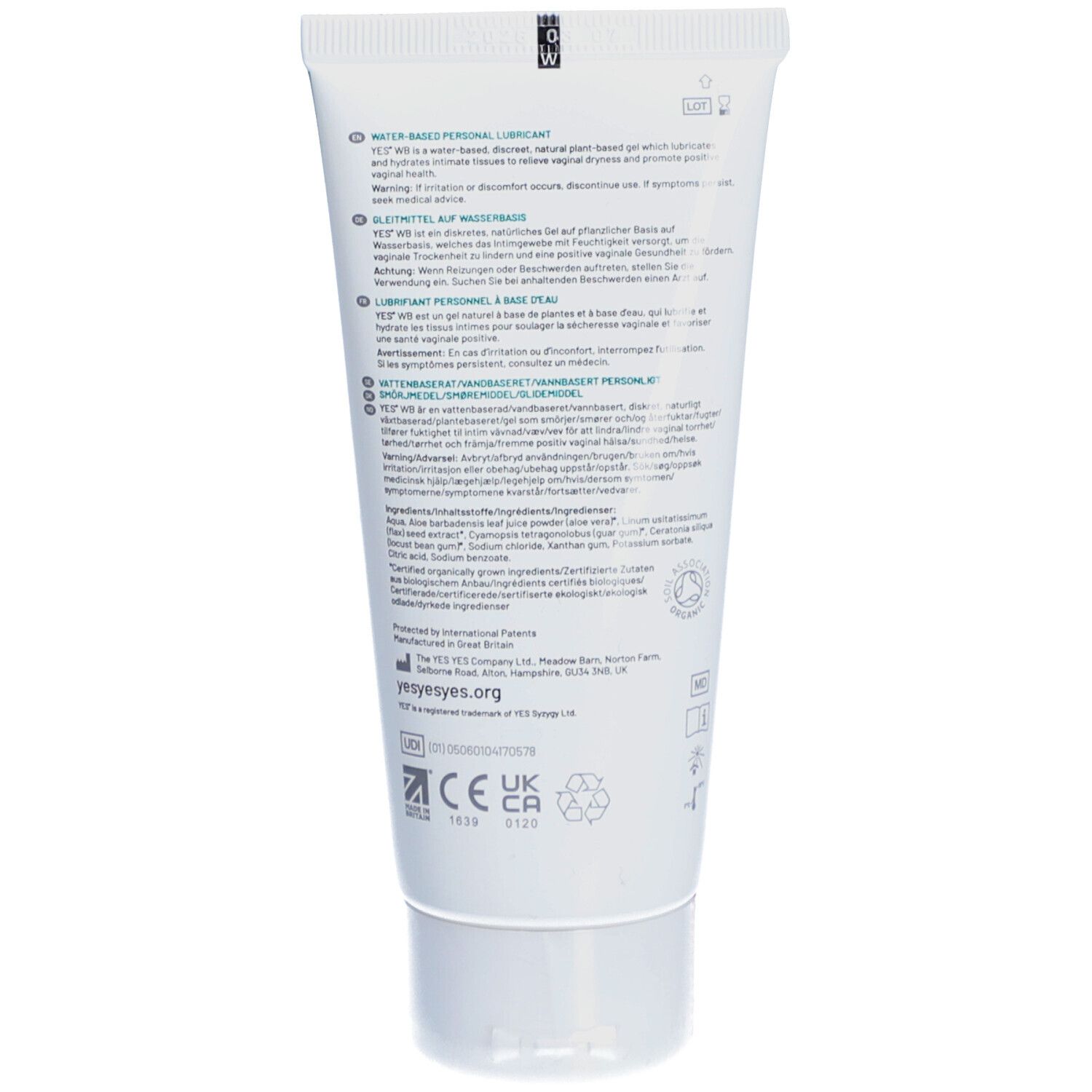 YES WB Water-Based Personal Lubricant