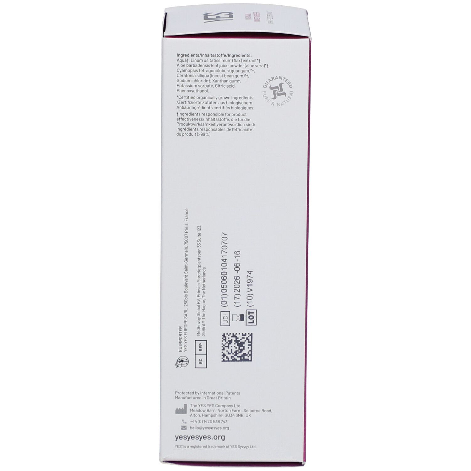 YES VM - pH Matched Natural Vaginal Moisturiser