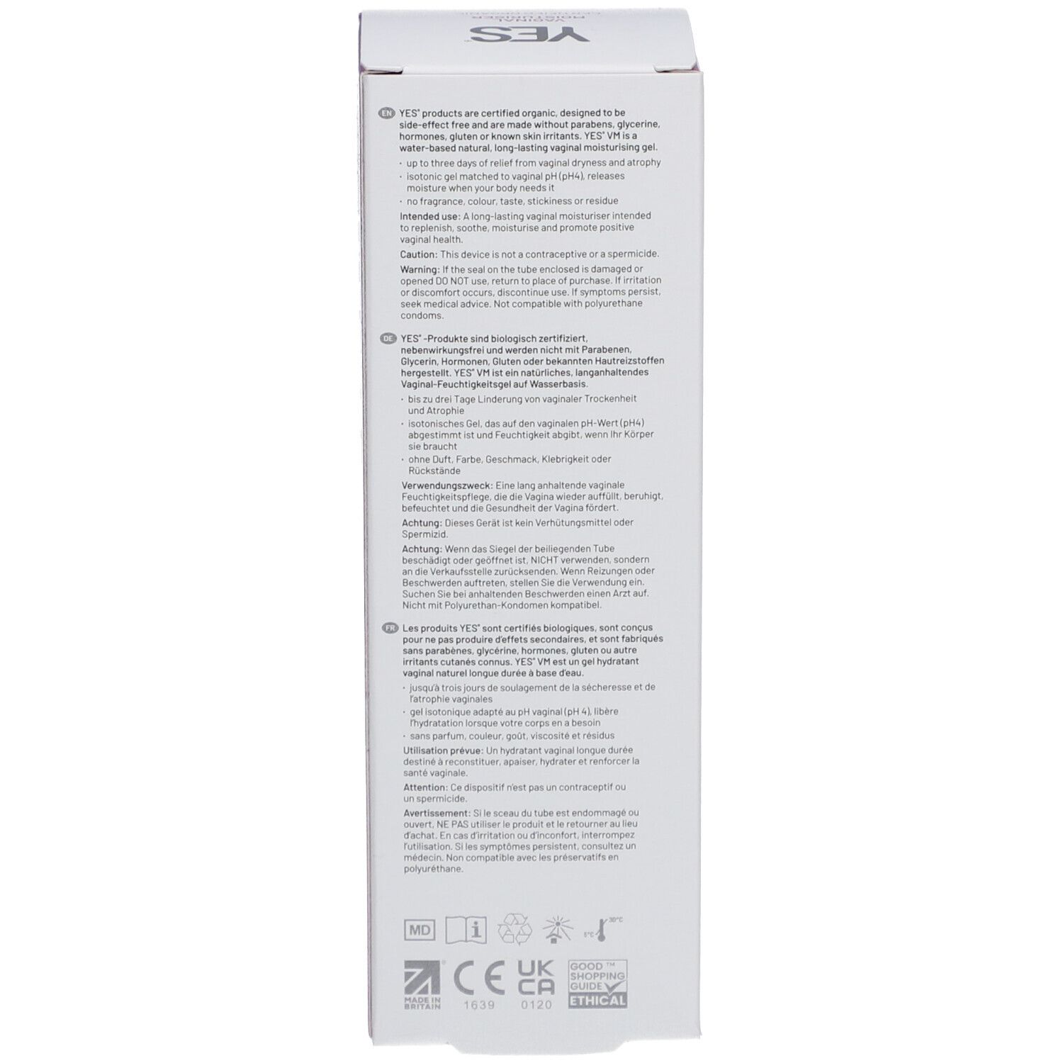 YES VM - pH Matched Natural Vaginal Moisturiser