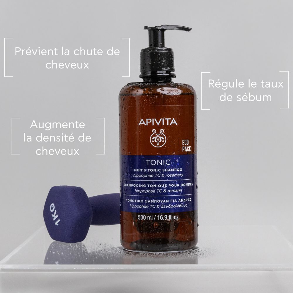 Apivita Tonic Shampooing Tonique Homme Hippophae TC & Romarin