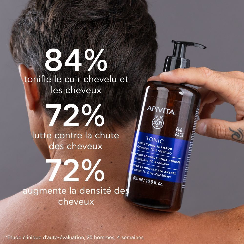 Apivita Tonic Shampooing Tonique Homme Hippophae TC & Romarin