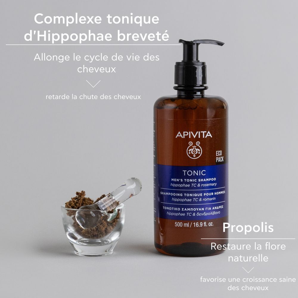 Apivita Tonic Shampooing Tonique Homme Hippophae TC & Romarin