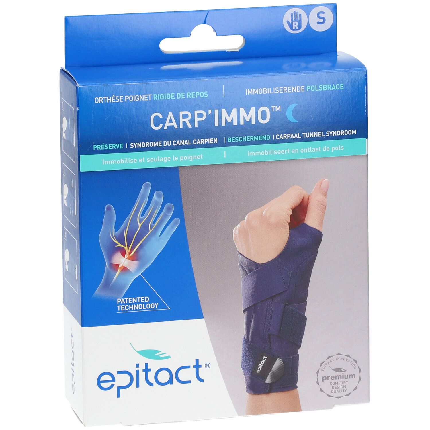EPITACT CARP'IMMO Orthèse Poignet Rigide de Repos Droite S