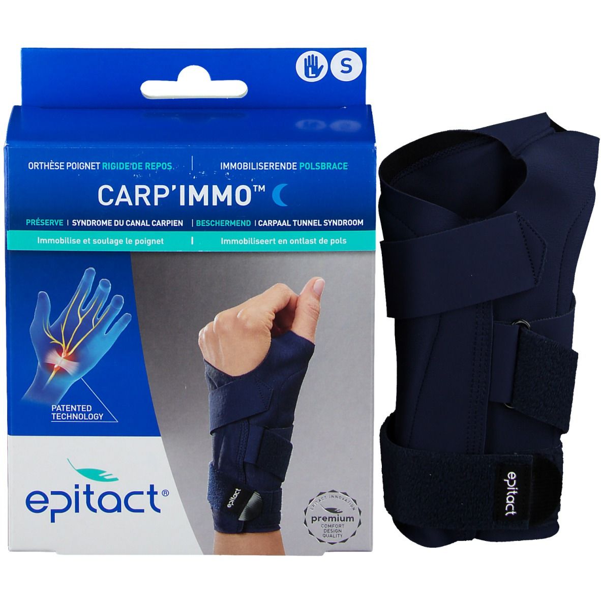 EPITACT CARP'IMMO Orthèse Poignet Rigide de Repos Gauche S