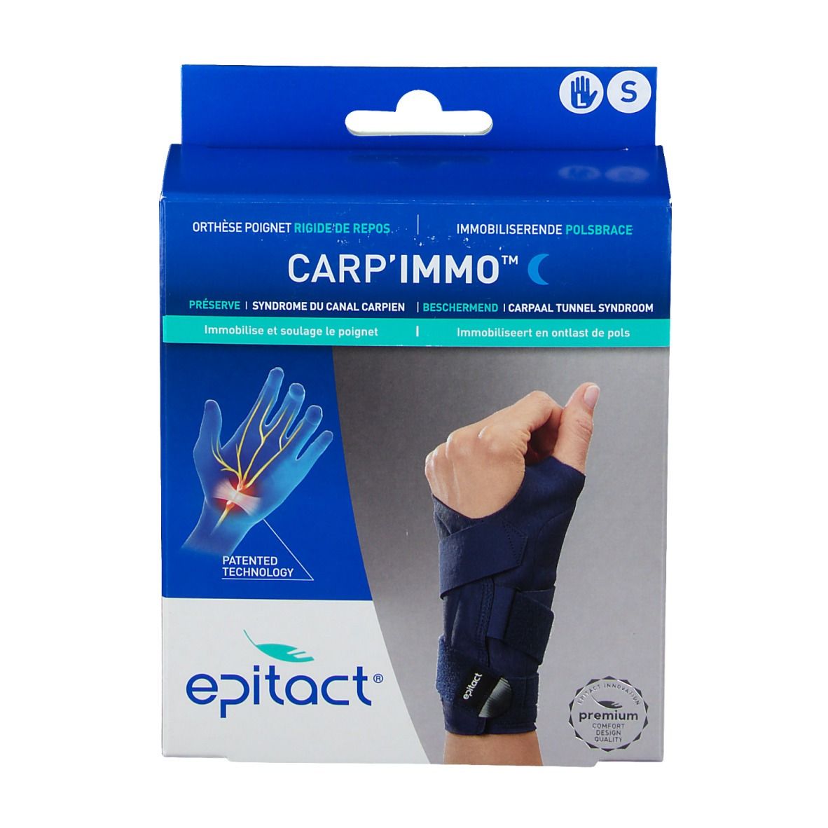 EPITACT CARP'IMMO Orthèse Poignet Rigide de Repos Gauche S