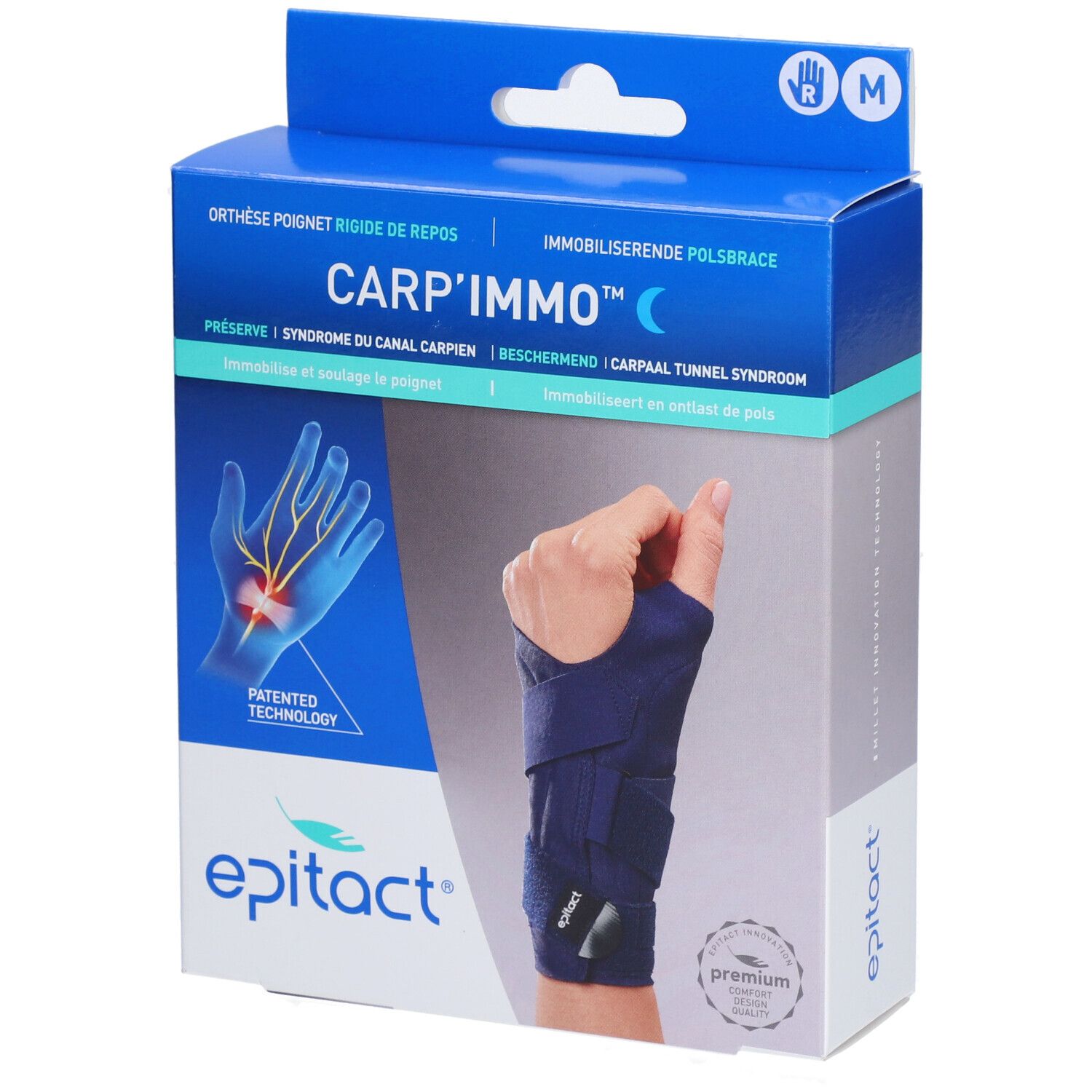 EPITACT CARP'IMMO Orthèse Poignet Rigide de Repos Droite M