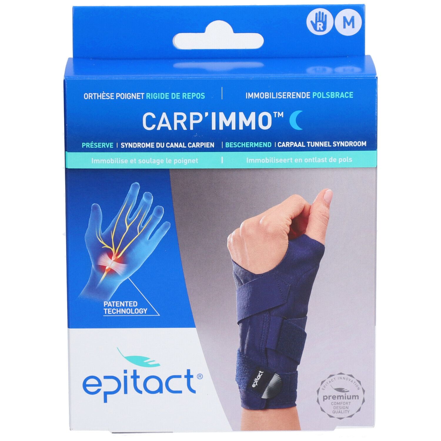EPITACT CARP'IMMO Orthèse Poignet Rigide de Repos Droite M