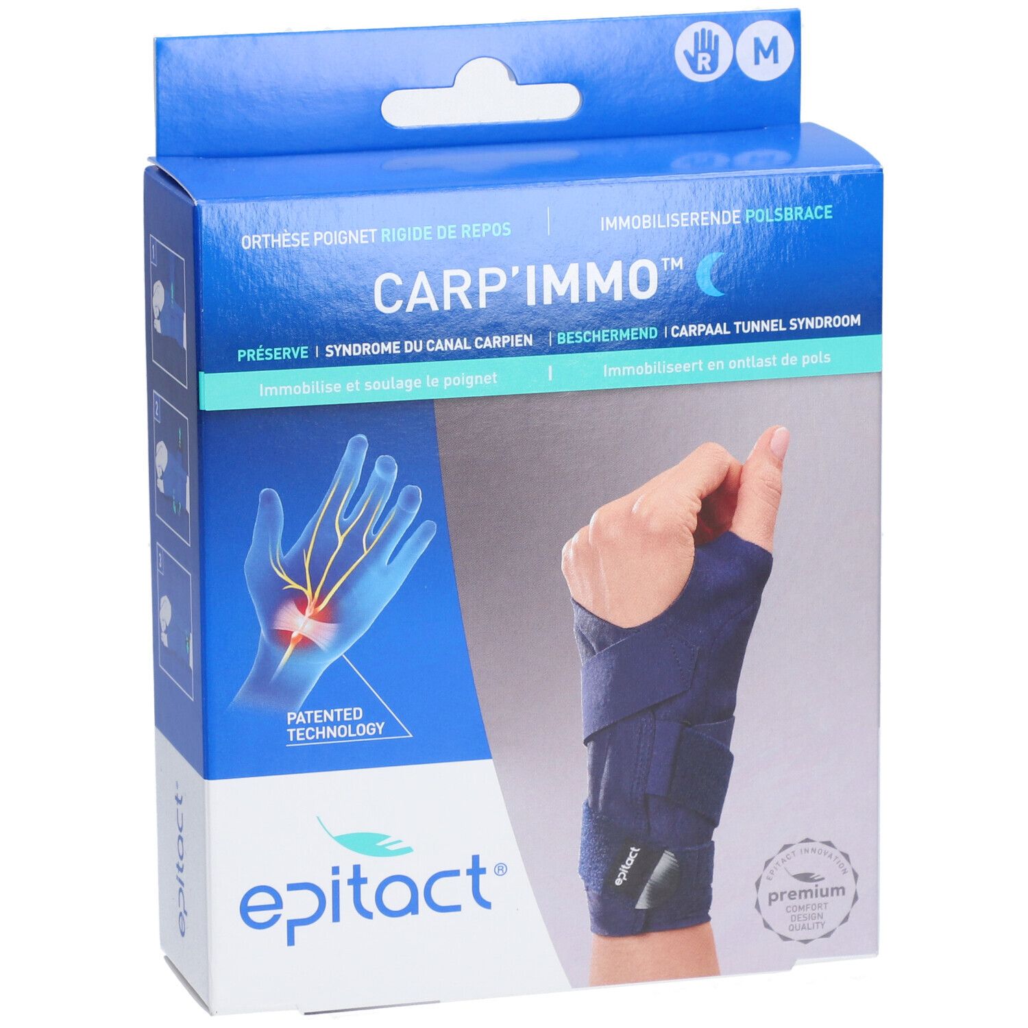 EPITACT CARP'IMMO Orthèse Poignet Rigide de Repos Droite M