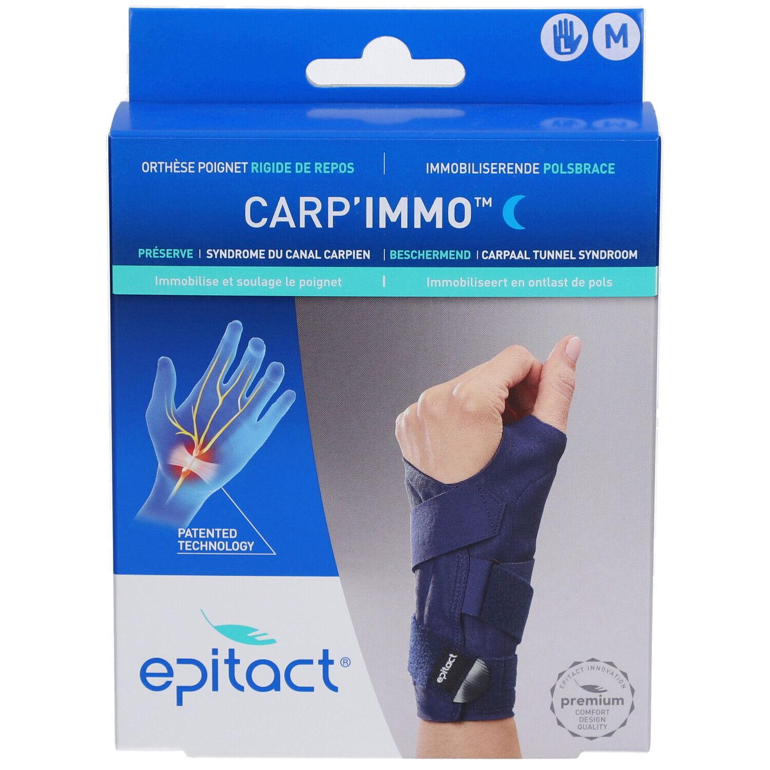 EPITACT CARP'IMMO Orthèse Poignet Rigide de Repos Gauche M