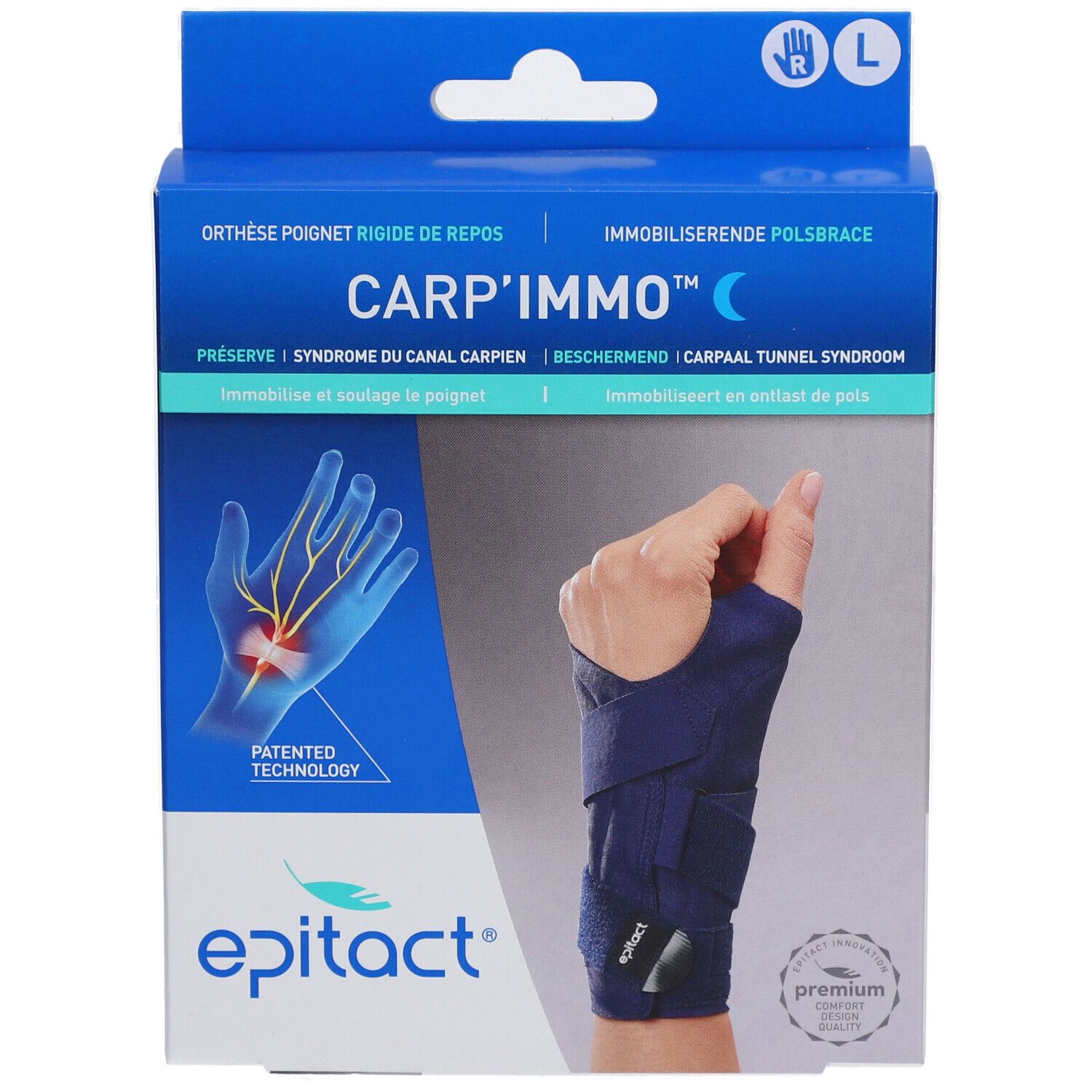 EPITACT CARP'IMMO Orthèse Poignet Rigide de Repos Droite L