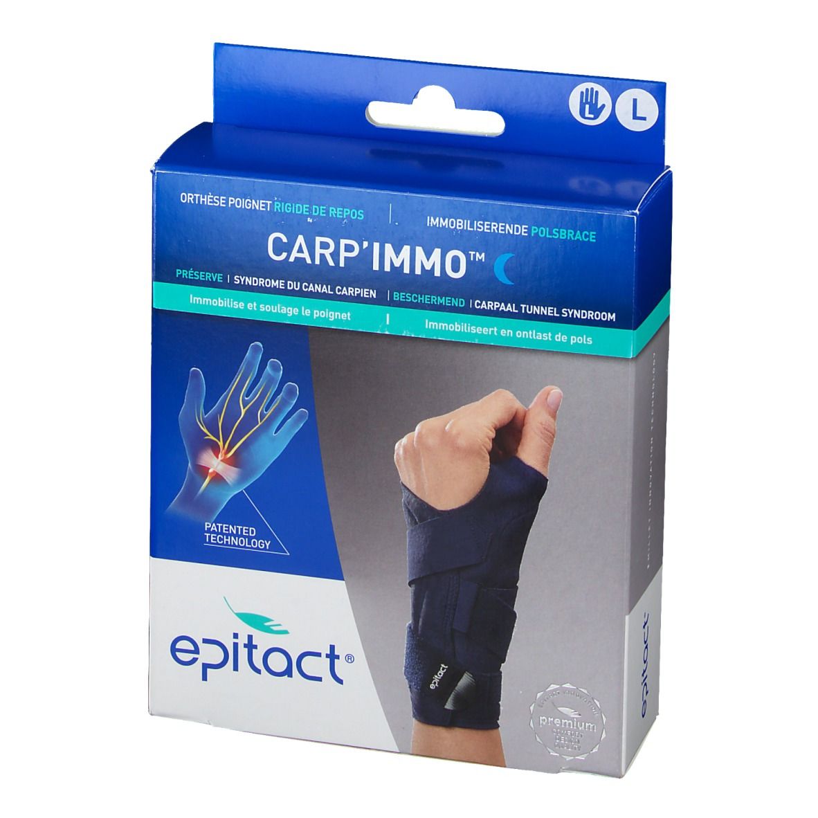 EPITACT CARP'IMMO Orthèse Poignet Rigide de Repos Gauche L