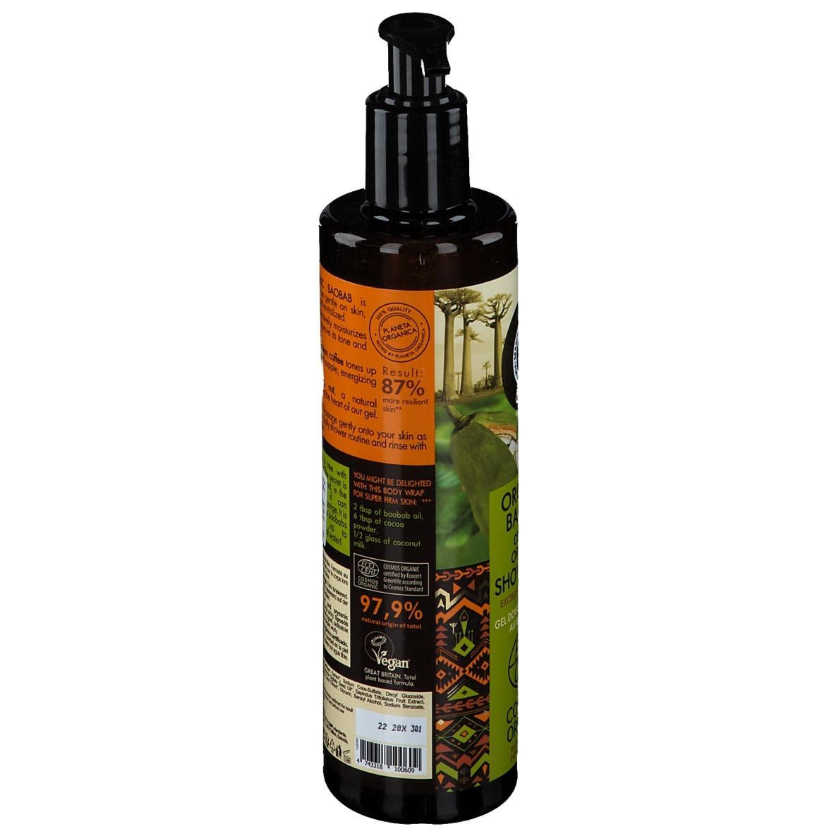 PLANETA ORGANICA Gel douche bio au baobab
