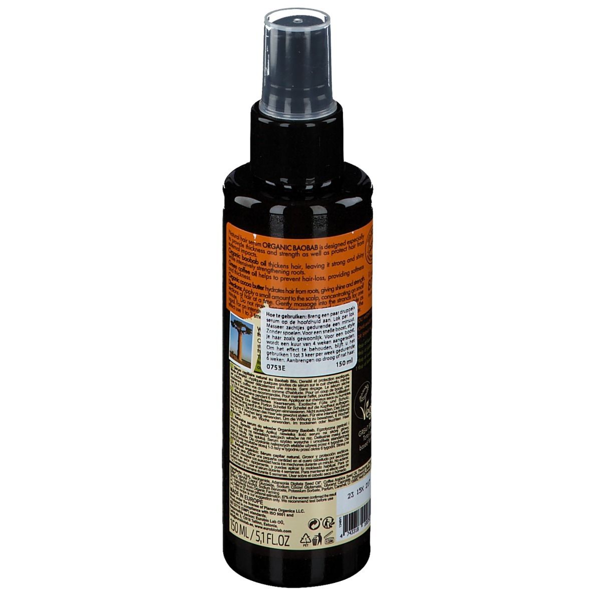 PLANETA ORGANICA Sérum capillaire naturel de Baobab Bio