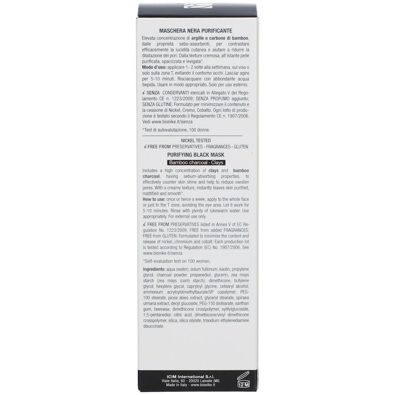 BioNike DEFENCE Mask Instant Pure Masque noir purifiant