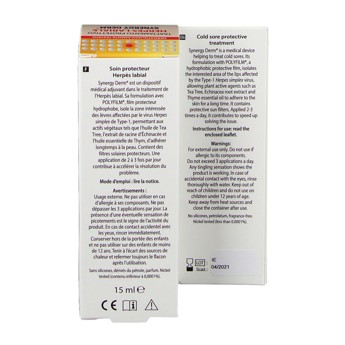 Herpes Labiale Synergy Derm 15ml - Farmacia Loreto