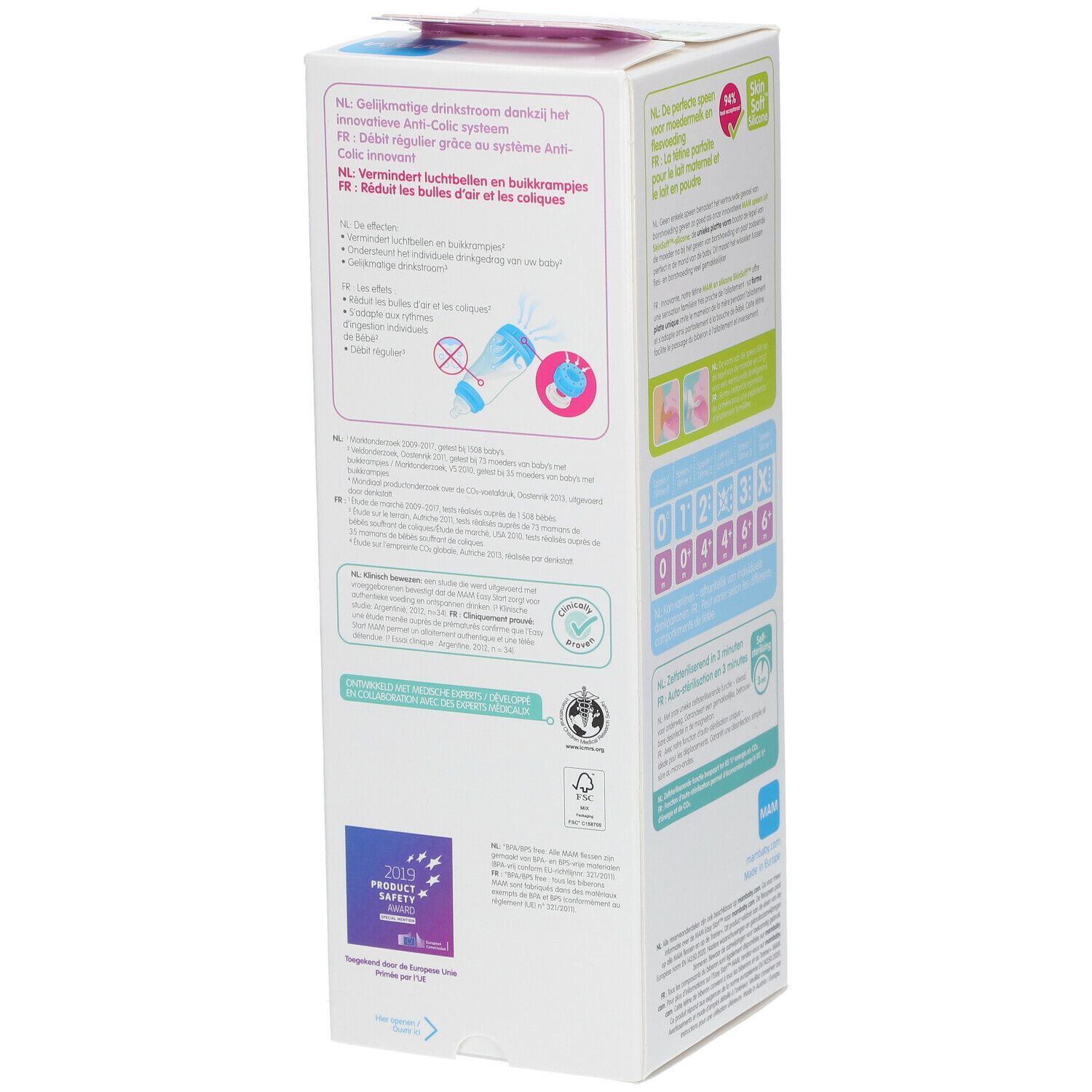 MAM Biberon Easy Start™ anti-colique 320 ml +6 mois (Couleur non selectionnable)