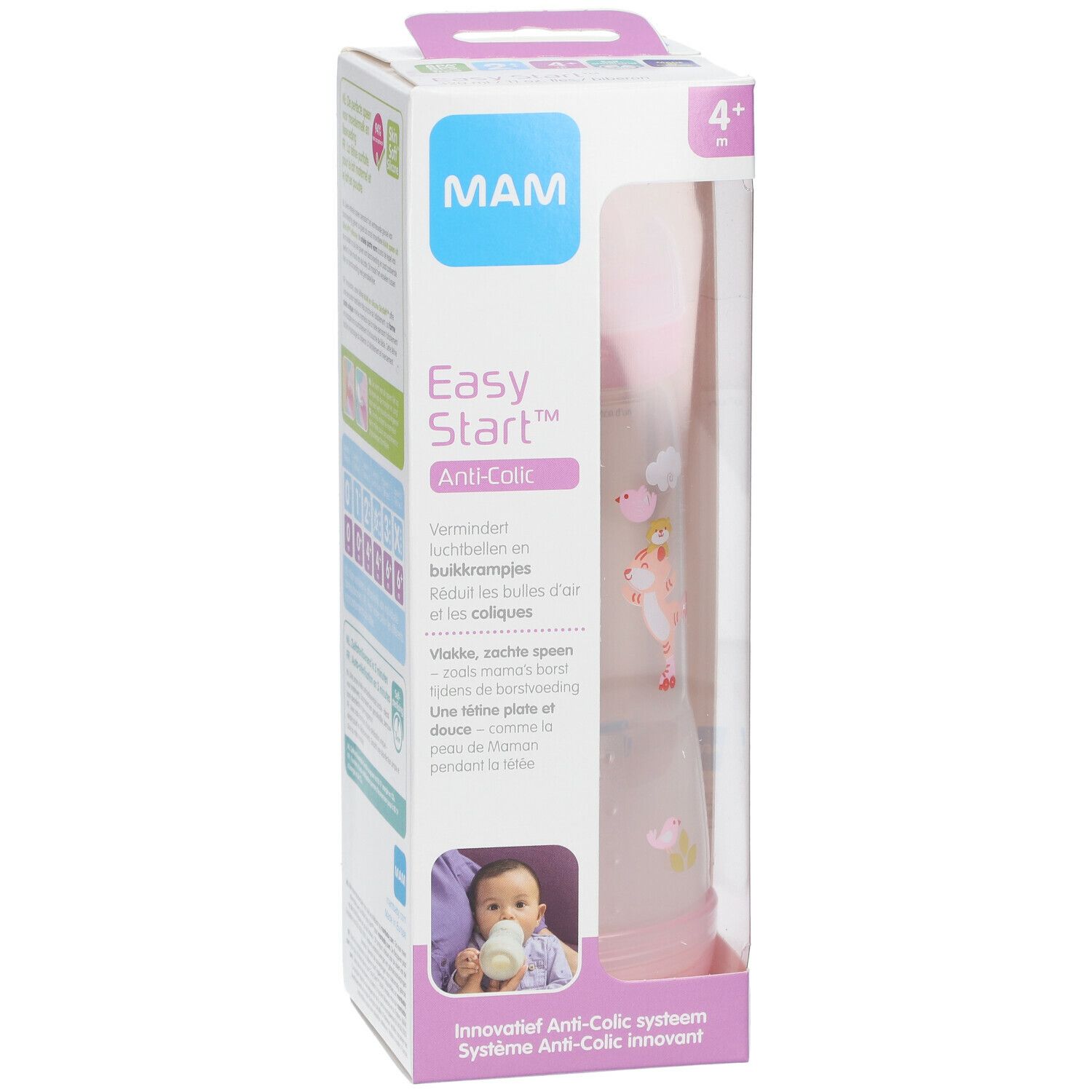 MAM Biberon Easy Start™ anti-colique 320 ml +6 mois (Couleur non selectionnable)