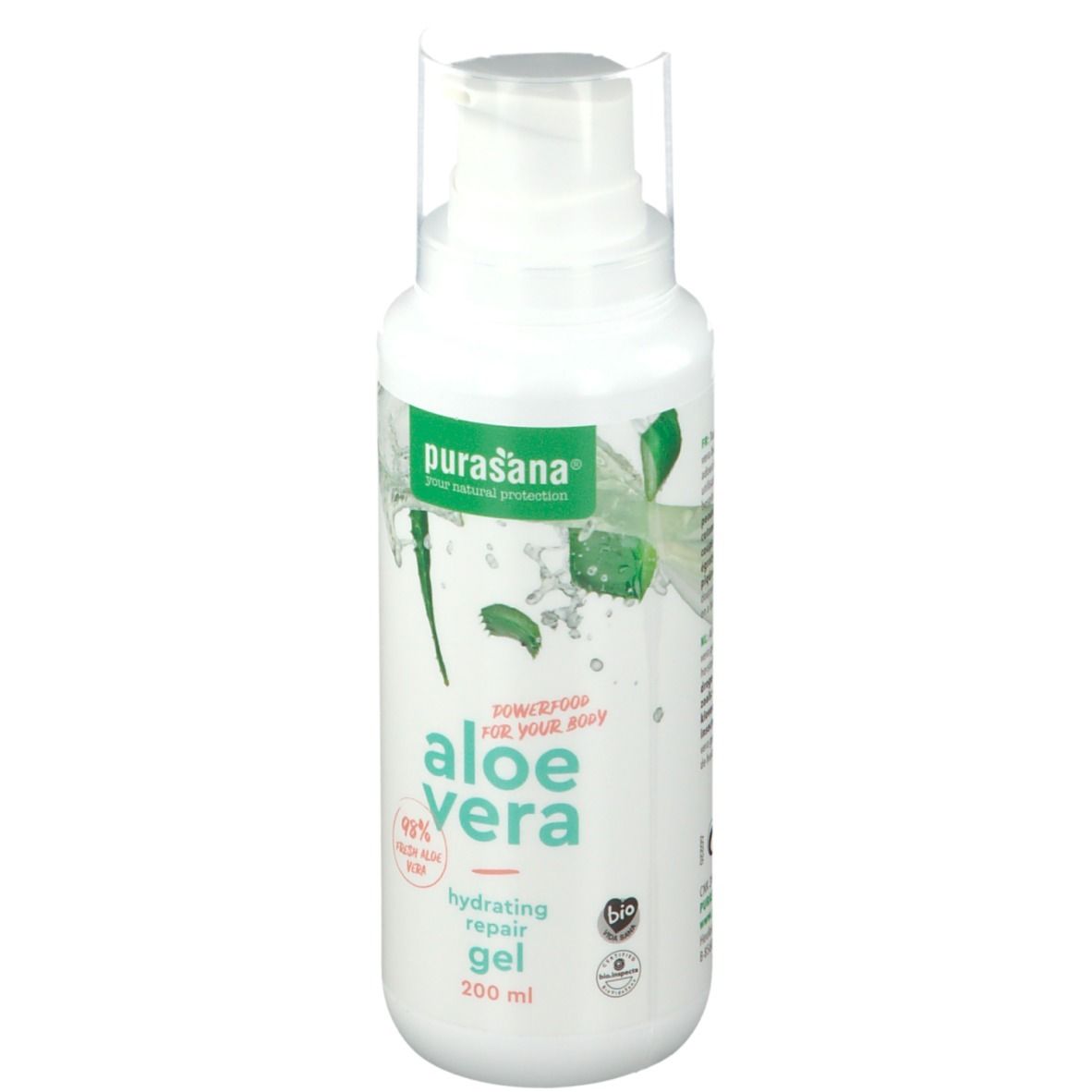 Purasana Aloe Vera Gel hydratant et réparateur Bio