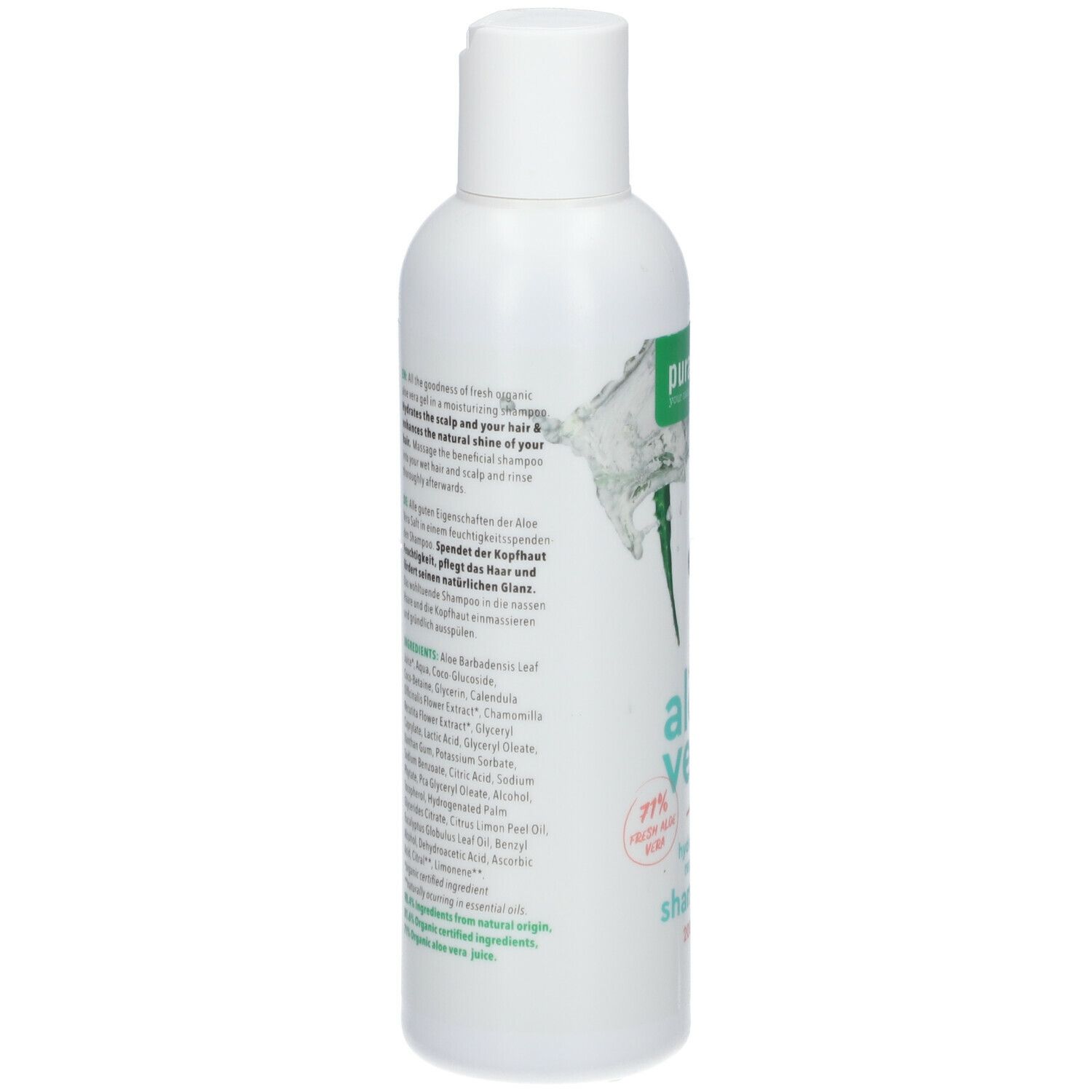 Purasana® Aloe Vera Shampooing hydratant et réparateur Bio