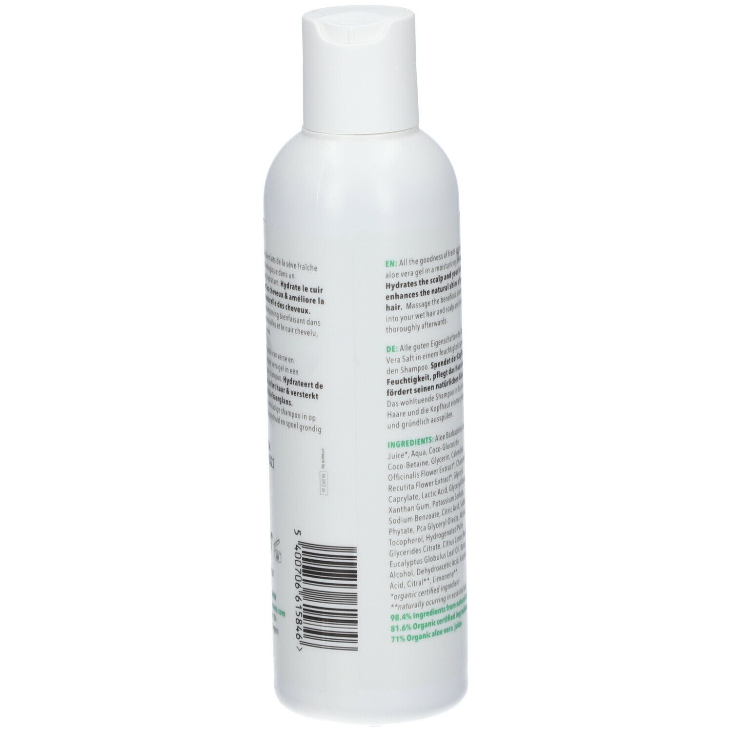 Purasana® Aloe Vera Shampooing hydratant et réparateur Bio