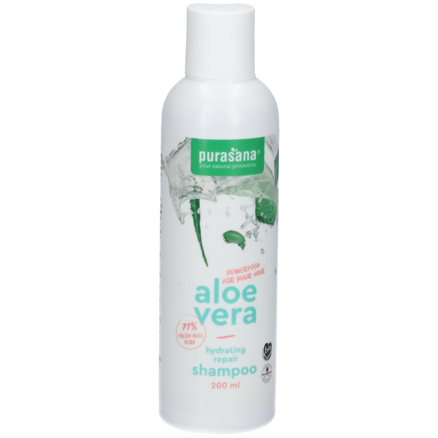 Purasana® Aloe Vera Shampooing hydratant et réparateur Bio