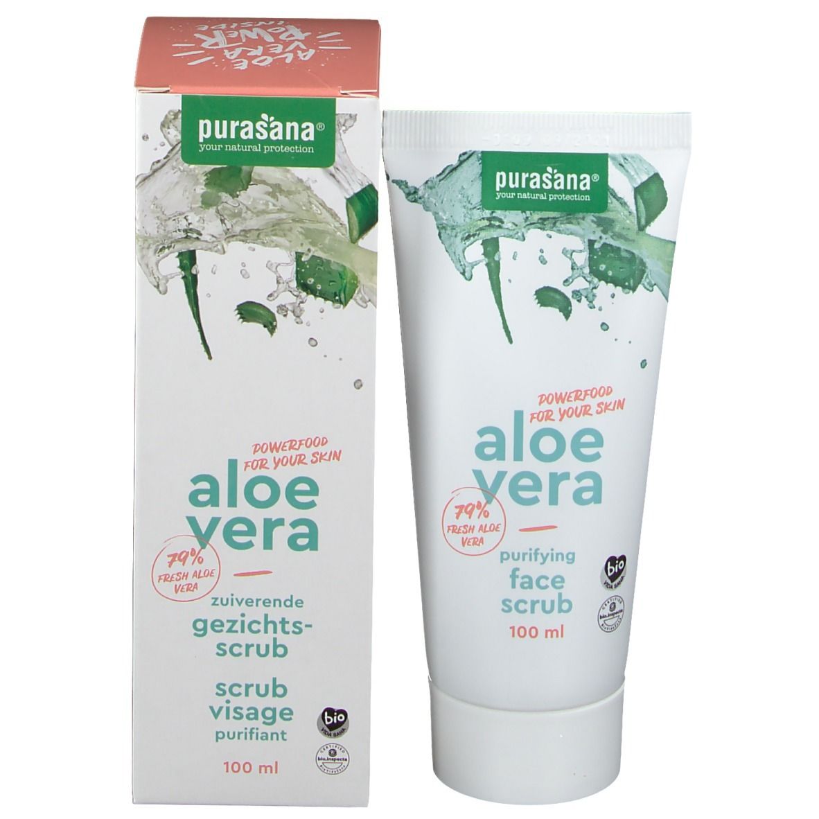 Purasana Aloe Vera Gommage Purifiant Visage Bio