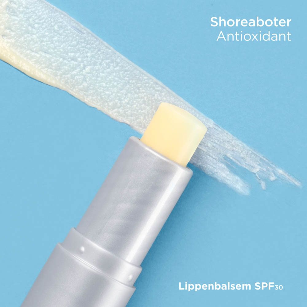 Lèvres. Texte: Appliquer sur les lèvres aussi souvent que nécessaire. Stick à lèvres SPF30.