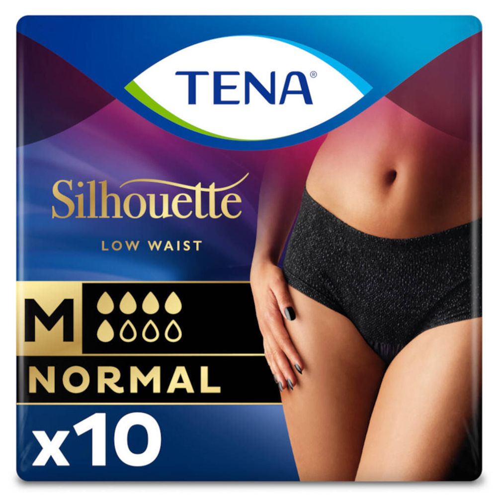 Tena Silhouette Normal Taille basse Noir M