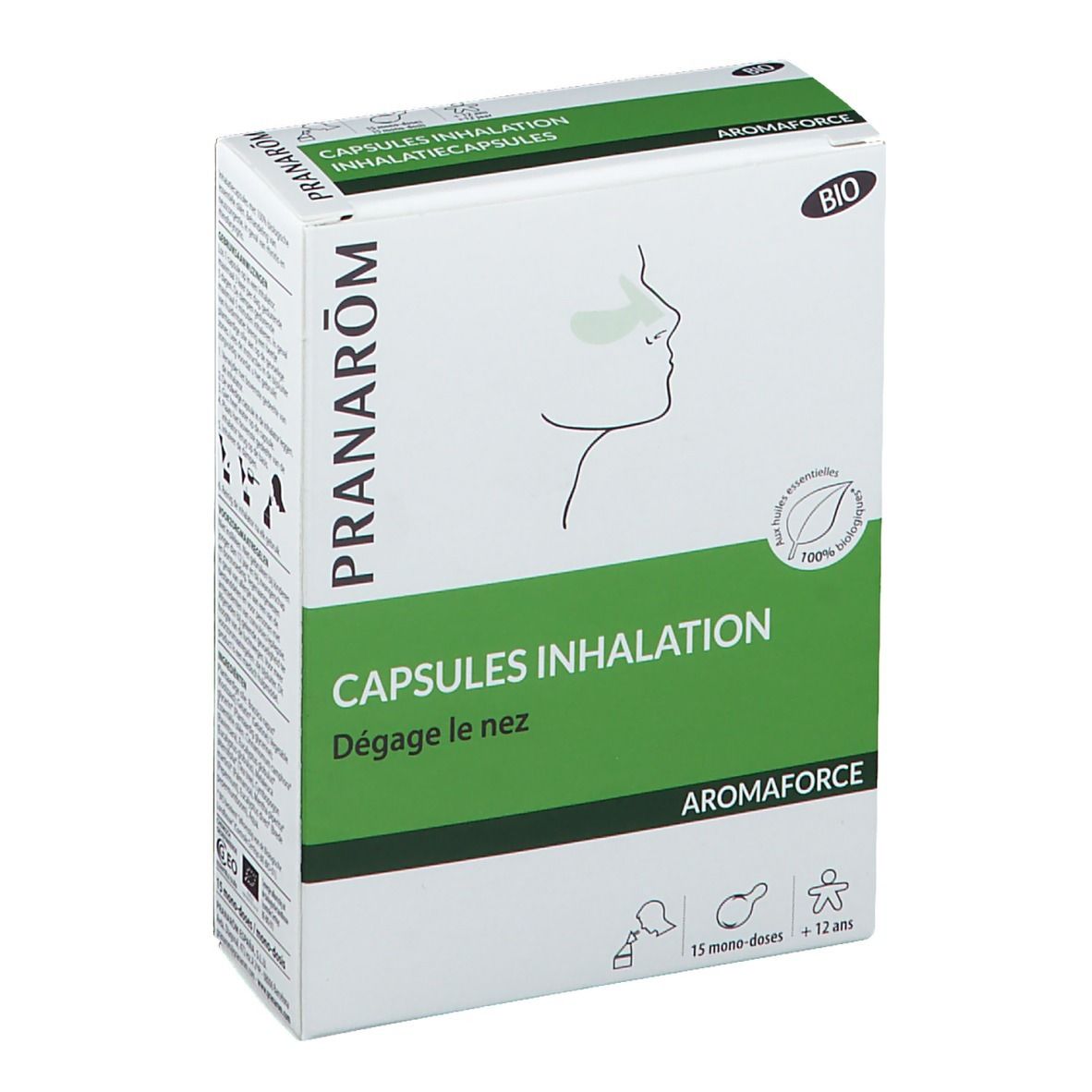 Aromaforce - Capsules Inhalation BIO - 15 mono-doses - PRANAROM
