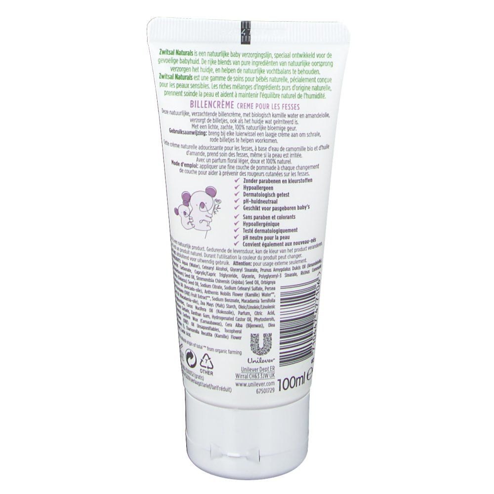Zwitsal Naturals Crème pour les fesse bébé