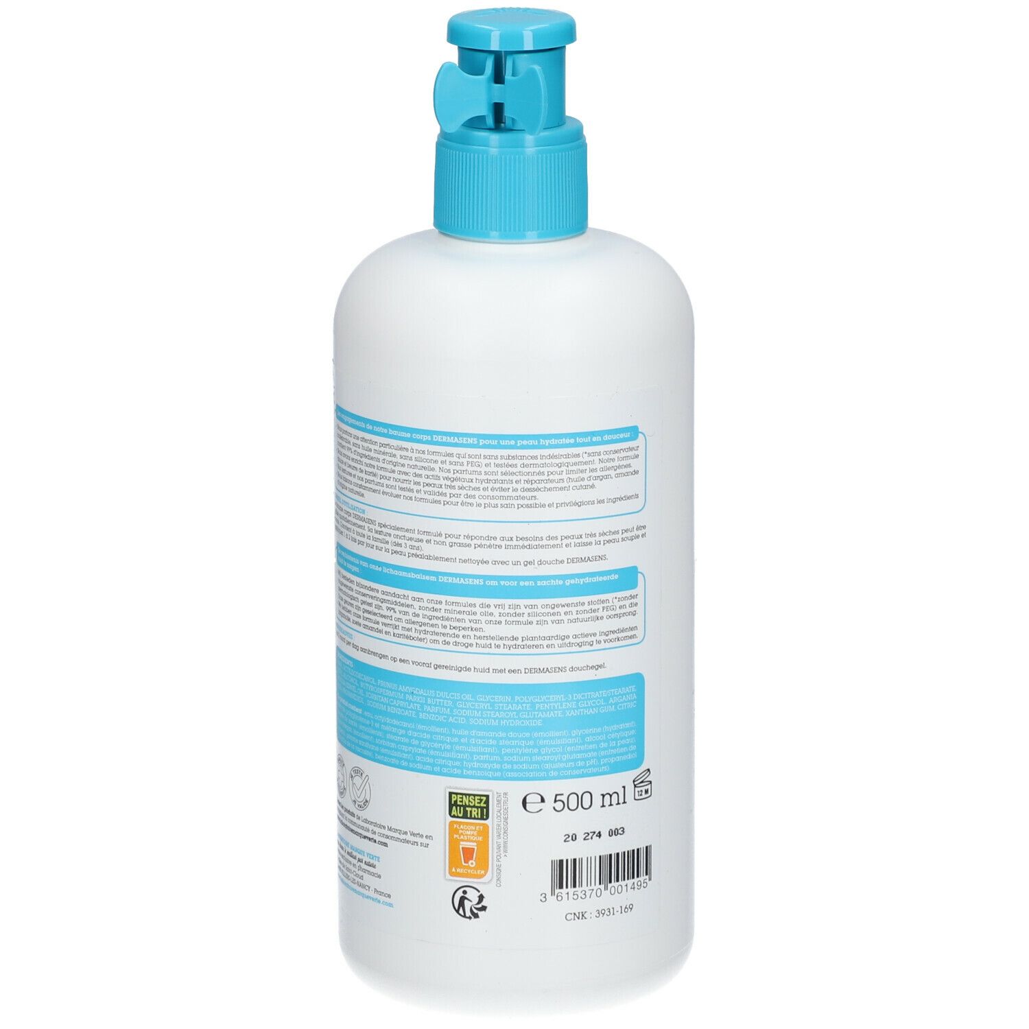 DERMASENS Baume corps nourrissant 500 ml